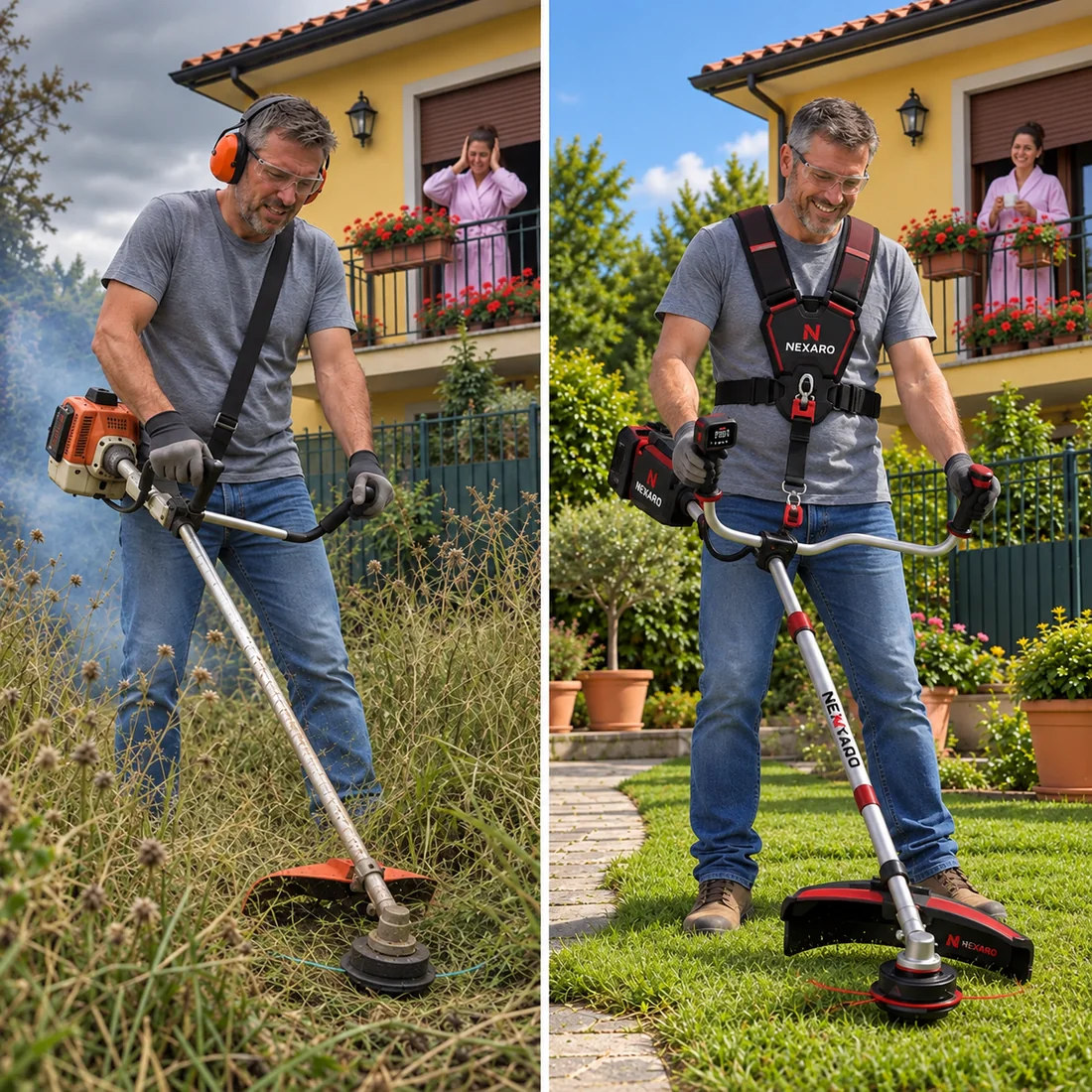 Cortacésped de bajo ruido para el jardín