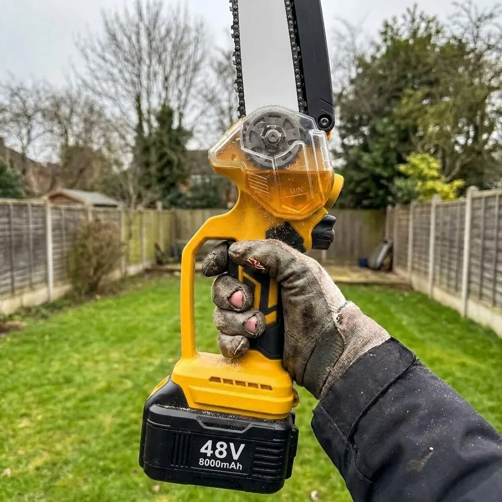 MiniSawX in una mano: 700 g, 48 V